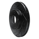 R1 85-91 Buick Skylark Front Left Drilled & Slotted Black Brake Rotor