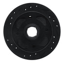 R1 79-83 Mazda RX-7 Front Left Drilled & Slotted Black Brake Rotor