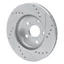 R1 04-09 Toyota Prius Front Left Drilled & Slotted Silver Brake Rotor