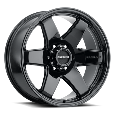 Raceline 942B Addict 18x8in / 6x132 BP / 35mm Offset / 74.6mm Bore - Gloss Black Wheel