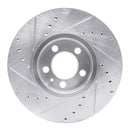 R1 98-18 Audi A1 (Mexico) Front Right Drilled & Slotted Silver Brake Rotor