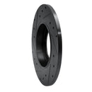 R1 65-76 Porsche 911 Front Right Drilled & Slotted Black Brake Rotor