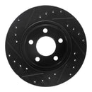R1 95-02 Ford Ranger (USA/Canada) Front Right Drilled & Slotted Black Brake Rotor