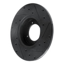 R1 74-78 Nissan 260Z Front Left Drilled & Slotted Black Brake Rotor