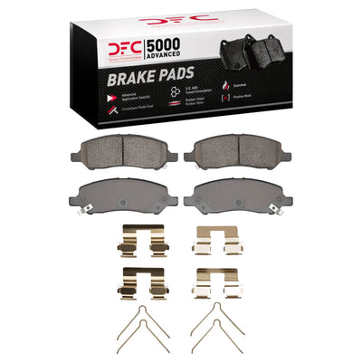DFC 13-16 Dodge Dart Rear Drilled & Slotted Geoperformance Rotors 5000 Advanced Pads w/Hardware