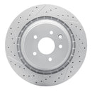 R1 08-25 Infiniti G37 Rear Right Drilled & Slotted Geo-Carbon Rotor
