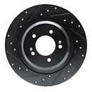 R1 21-25 Hyundai Sonata Front & Rear Drilled & Slotted Black Brake Rotor Set