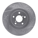 R1 01-08 Saab 9-2X Front Drilled & Slotted Silver Brake Rotor Set