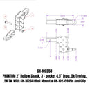 Gen-Y Phantom 2in Hollow Shank 4.5in Drop 500lb TW 12K Hitch w/GH-102541/GH-102359 (No Flat Towing)