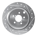 R1 12-23 Subaru XV Crosstrek Rear Drilled & Slotted Silver Brake Rotor Set