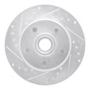 R1 1970-1981 Buick Estate Wagon Front Left Drilled & Slotted Silver Brake Rotor