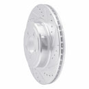 R1 06-23 Dodge Magnum Rear Right Drilled & Slotted Silver Brake Rotor