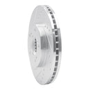 R1 93-95 Acura Legend Front Left Drilled & Slotted Silver Brake Rotor