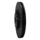 R1 06-13 Audi S3 (Mexico) Front Right Drilled & Slotted Black Brake Rotor