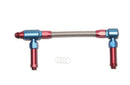 Russell Performance -8 AN to -8 AN ProFlex King Demon Carb Dual Inlet Carb Kit (Red/Blue)