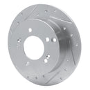 R1 07-12 Kia Rondo (Canada) Rear Left Drilled & Slotted Silver Brake Rotor