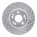 R1 90-98 Mercedes-Benz 300SL Front Right Drilled & Slotted Silver Brake Rotor