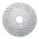 R1 17-23 Subaru Crosstrek Front Right Drilled & Slotted Geo-Carbon Rotor
