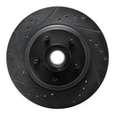 R1 69-73 Chrysler Newport Front Left Drilled & Slotted Black Brake Rotor