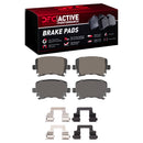 DFC 06-21 Audi S3 Rear Drilled & Slotted Geoperformance Rotors & Active Performance Pads w/Hardware
