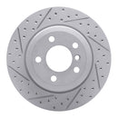 R1 07-19 BMW X5 Rear Left Drilled & Slotted Geo-Carbon Rotor
