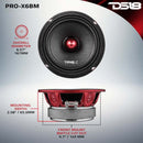 DS18 6.5in 250 Watts RMS 8 ohm Mid-Range Loudspeaker Bullet Loudspeaker