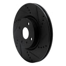 R1 16-25 Fiat 124 Spider Front & Rear Drilled & Slotted Black Brake Rotor Set