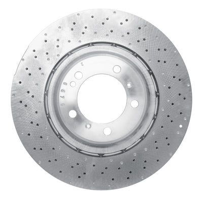 DFC 15-17 Porsche 911 Left Rear Drilled Hi-Carbon Alloy Geomet Coated Rotor
