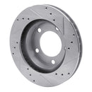 R1 76-93 Ford F-150 4WD Front Left Drilled & Slotted Silver Brake Rotor