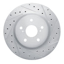 R1 18-25 Lexus ES250 Front Drilled & Slotted Silver Brake Rotor Set