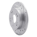 R1 06-11 Honda Civic Front & Rear Drilled & Slotted Silver Brake Rotor Set