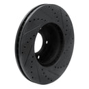 R1 08-18 Mercedes-Benz G550 Front Left Drilled & Slotted Black Brake Rotor