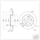 DFC 13-15 Acura ILX Front & Rear Geospec Rotors w/4000 HybriDynamic Brake Pads w/Hardware