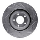 R1 07-15 Ford Edge Front Drilled & Slotted Silver Brake Rotor Set