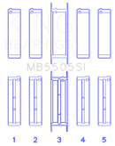 King Engine Bearings Ford 351ci/400ci 16V Main Bearing Set - Set Of 10
