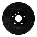 R1 99-04 Land Rover Discovery Front Left Drilled & Slotted Black Brake Rotor