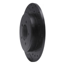 R1 02-10 Ford Explorer Rear Right Drilled & Slotted Black Brake Rotor