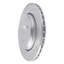 R1 01-06 BMW 330CI Rear Left Drilled & Slotted Silver Brake Rotor