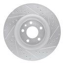 R1 04-09 Audi S4 Front & Rear Drilled & Slotted Silver Brake Rotor Set