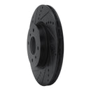 R1 04-06 Nissan Sentra Front Left Drilled & Slotted Black Brake Rotor