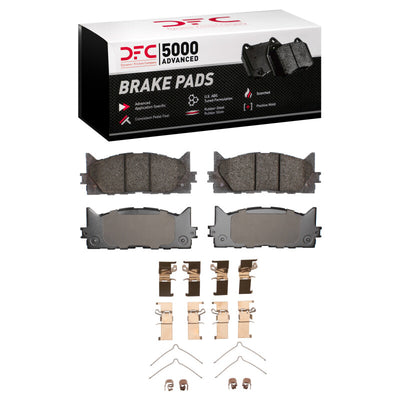 DFC 07-18 Lexus ES350 Front Drilled & Slotted Geoperformance Rotors 5000 Advanced Pads w/Hardware