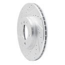 R1 11-16 Mini Cooper Countryman Front Left Drilled & Slotted Silver Brake Rotor