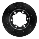 R1 02-06 Dodge Sprinter 3500 Rear Right Drilled & Slotted Black Brake Rotor