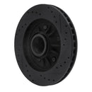 R1 97-00 Ford Expedition Front Left Drilled & Slotted Black Brake Rotor