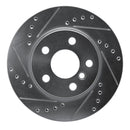R1 14-24 Mini Cooper (Excl Clubman) Front Left Drilled & Slotted Silver Brake Rotor