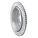 R1 10-24 Infiniti Qx56 Rear Right Drilled & Slotted Geo-Carbon Rotor