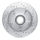 R1 94-99 Dodge Ram 1500 Pickup Front Right Drilled & Slotted Silver Brake Rotor