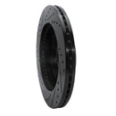 R1 97-04 Ford F-150 4WD Front Right Drilled & Slotted Black Brake Rotor