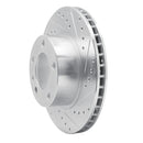 R1 82-89 BMW 535I Front Right Drilled & Slotted Silver Brake Rotor