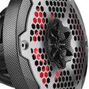 DS18 Hybrid Marine Speaker w/ Driver And RGB LED 6.5in 2-Way 250 Watts RMS 4 ohm Crbn Fiber w/ Cover